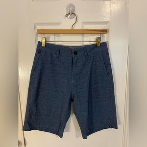 Quicksilver Men’s Navy/Grey Union Heather Amphibian Hybrid Shorts Size 28